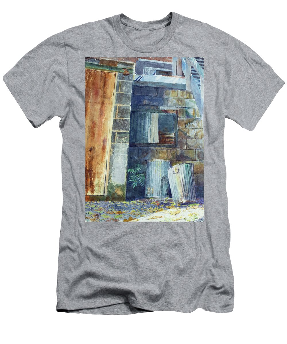 Worn Out T-Shirt featuring the painting Back Alley by Lisa Tennant