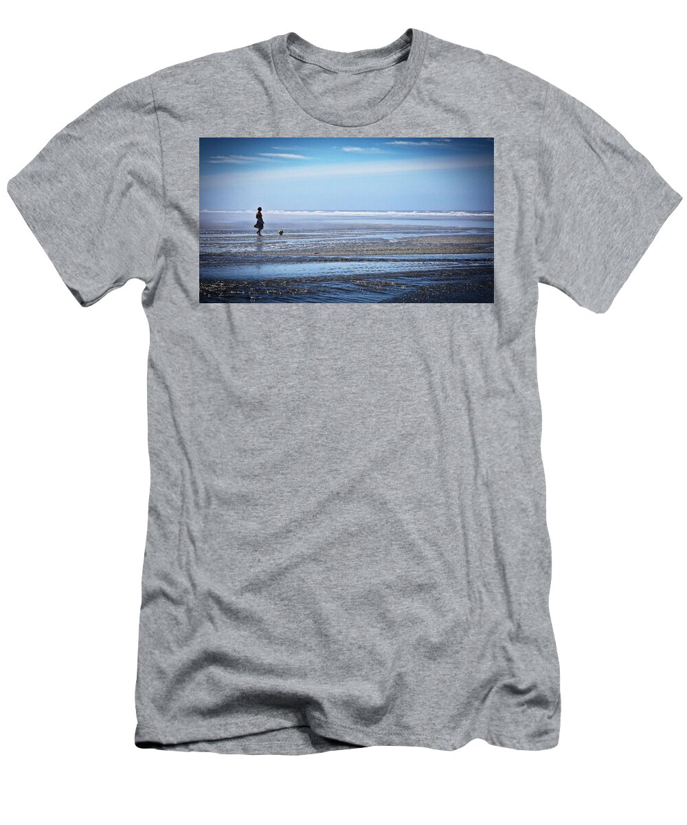 Blue T-Shirt featuring the photograph Beach 1 by Carol Jorgensen