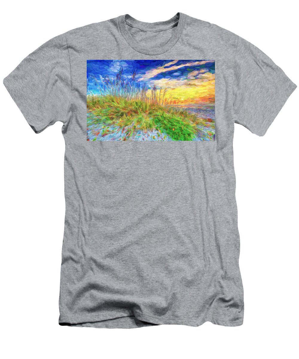 Paint T-Shirt featuring the painting Beach dune by Nenad Vasic