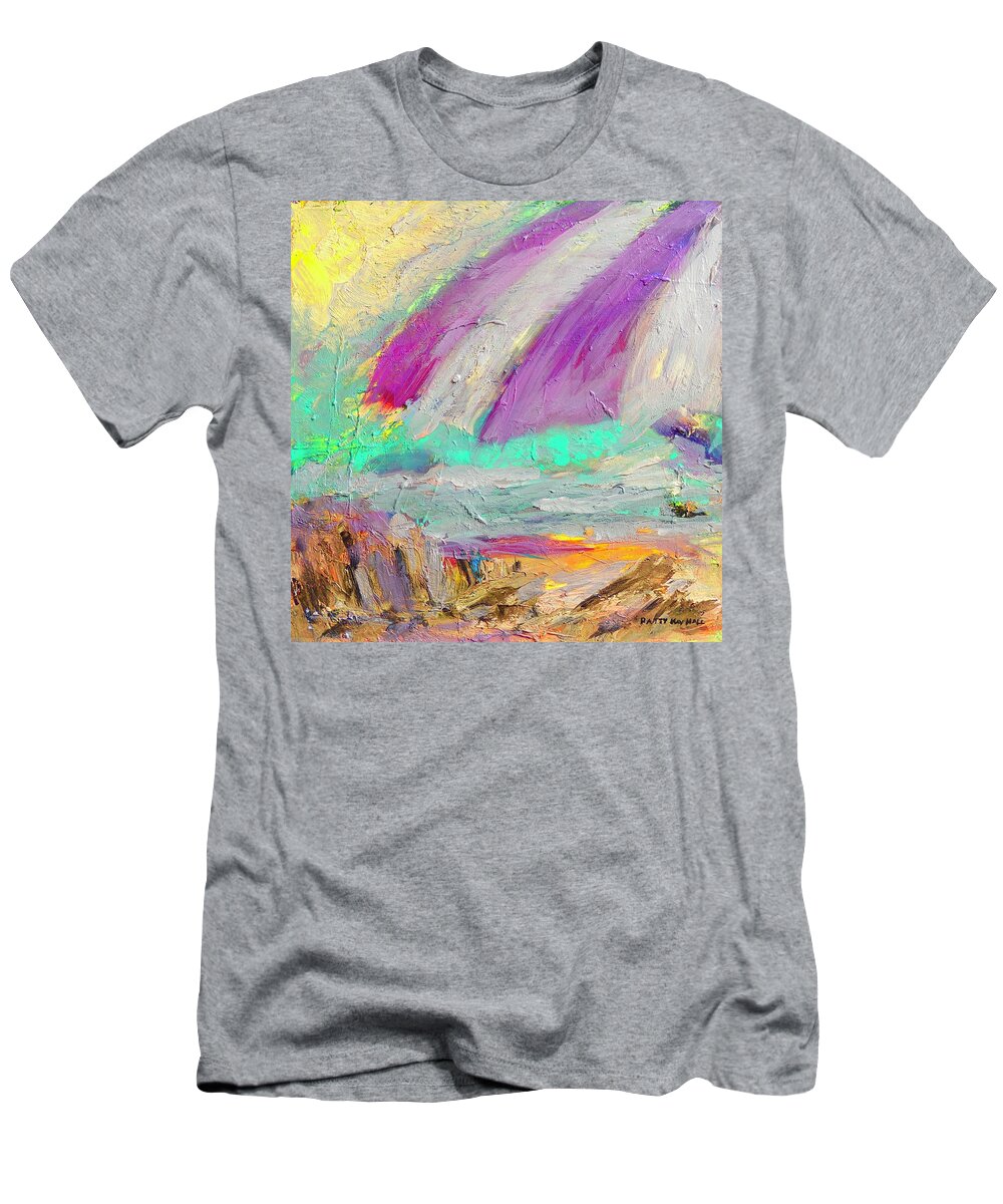 Beach Umbrella T-Shirt featuring the painting Beach Umbrella by Patty Kay Hall