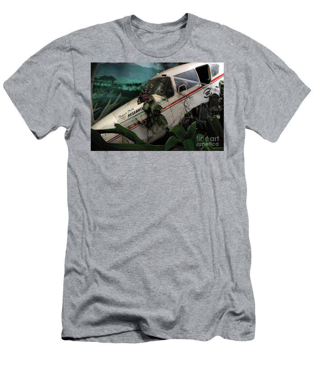 Cockpit T-Shirt featuring the photograph Beached Plane Wreckage - Study I by Doc Braham