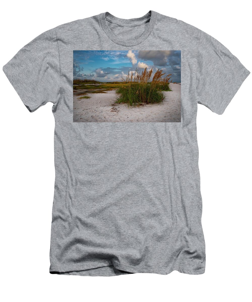 Anna Maria Island T-Shirt featuring the photograph Bean Point Morning 1 by ARTtography by David Bruce Kawchak