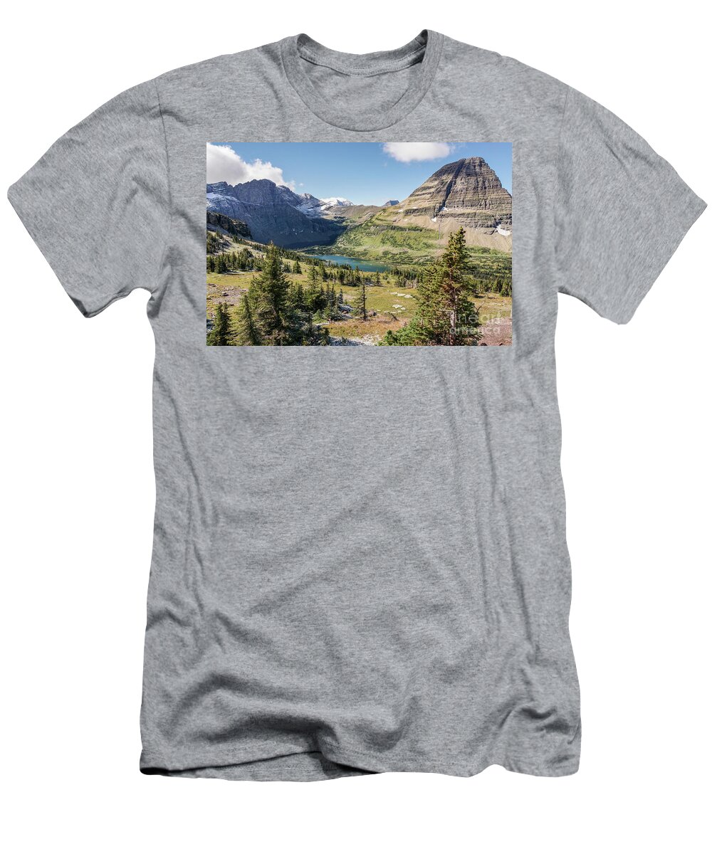 Bearhat Mountain T-Shirt featuring the photograph Bearhat Mountain and Gunsight Mountain by Nancy Gleason