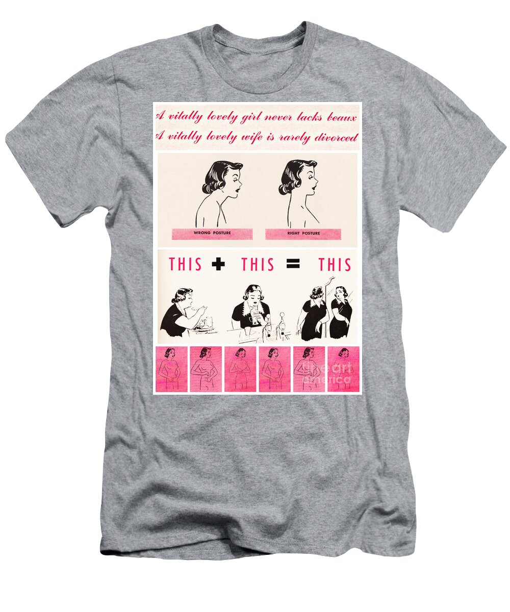 Diet T-Shirt featuring the mixed media Becoming a Lovely Girl by Sally Edelstein