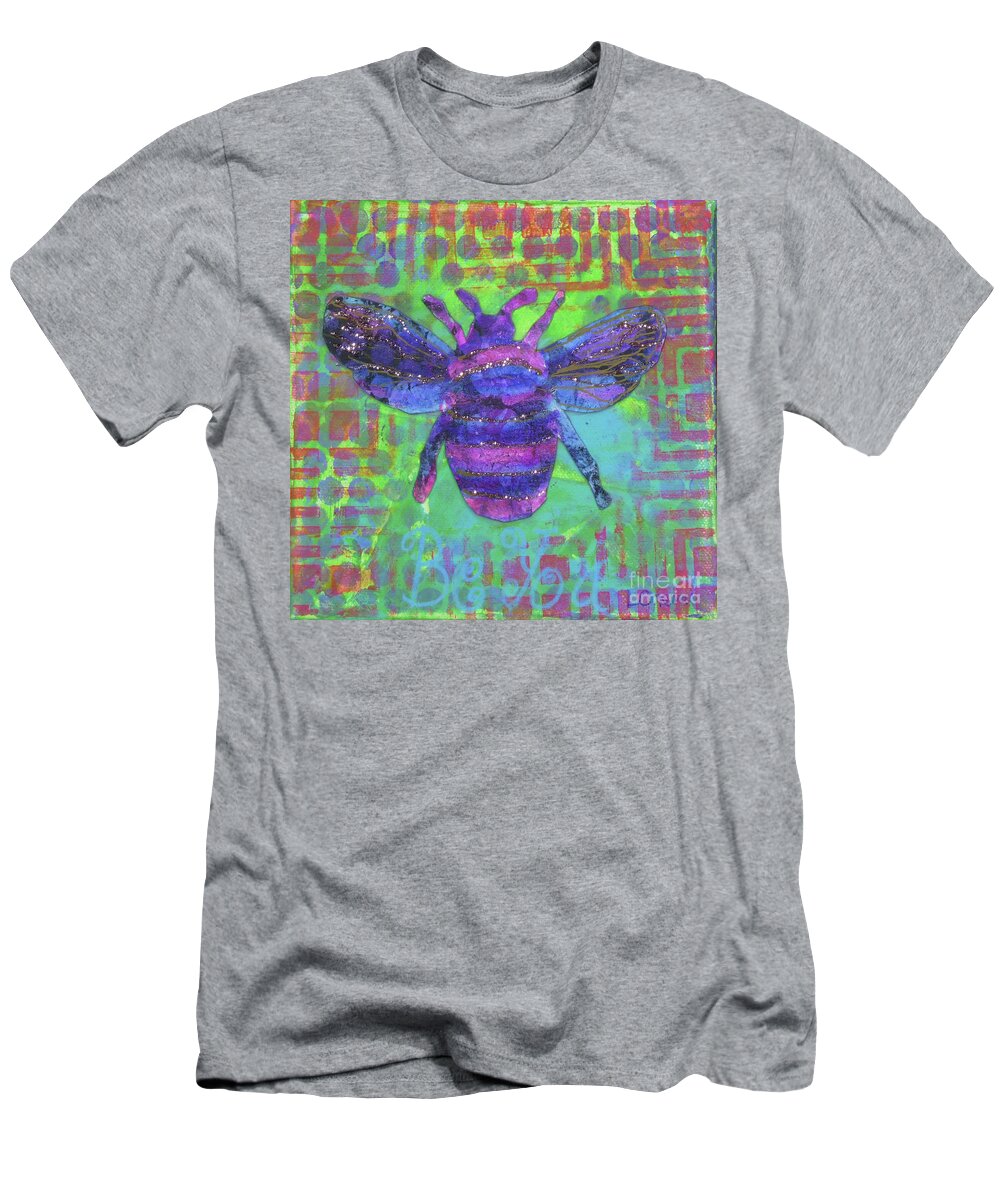 Bees T-Shirt featuring the painting Bee You by Lisa Crisman