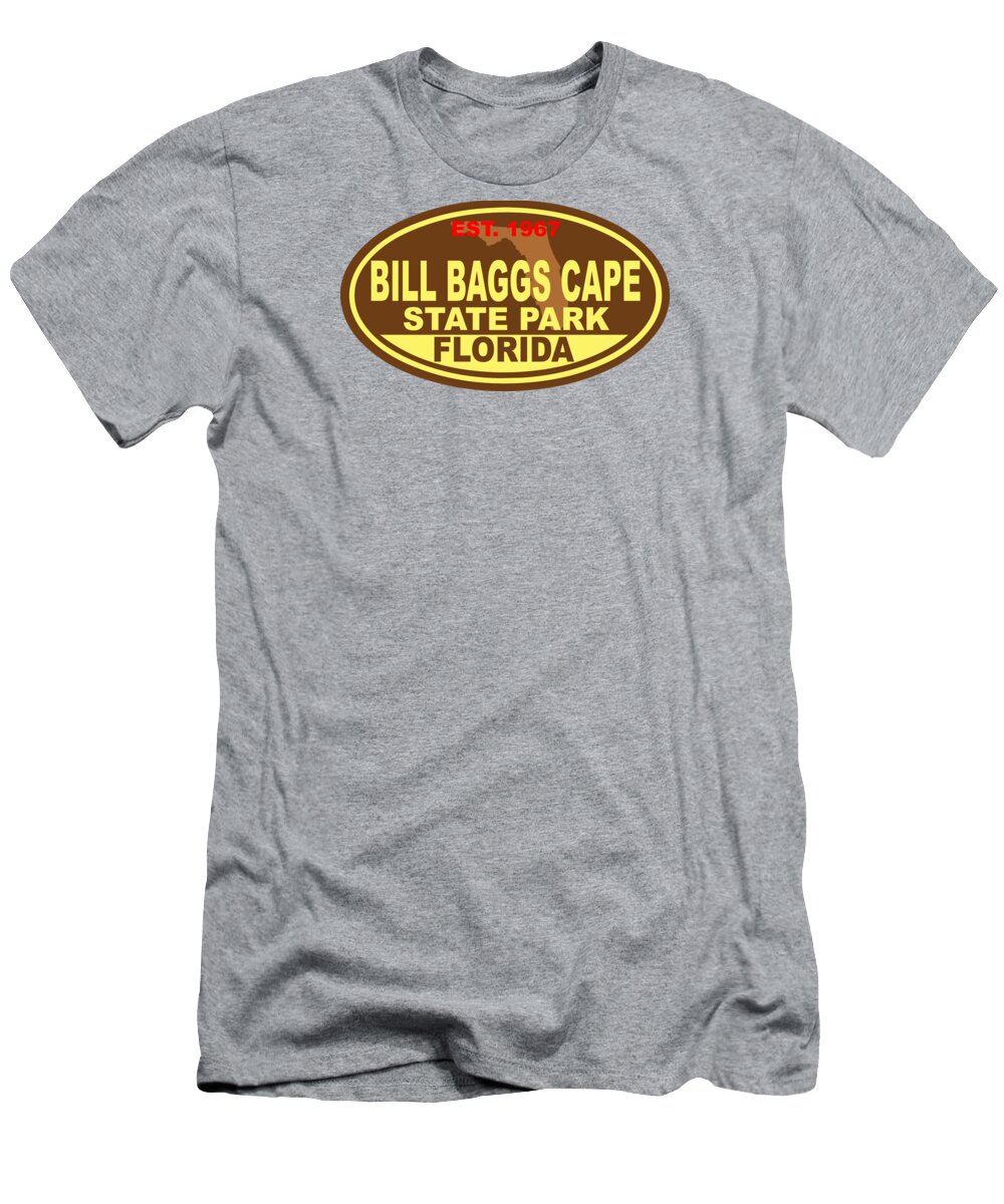 Bill Baggs Cape T-Shirt featuring the digital art Bill Baggs Cape State Park Florida by Keith Webber Jr