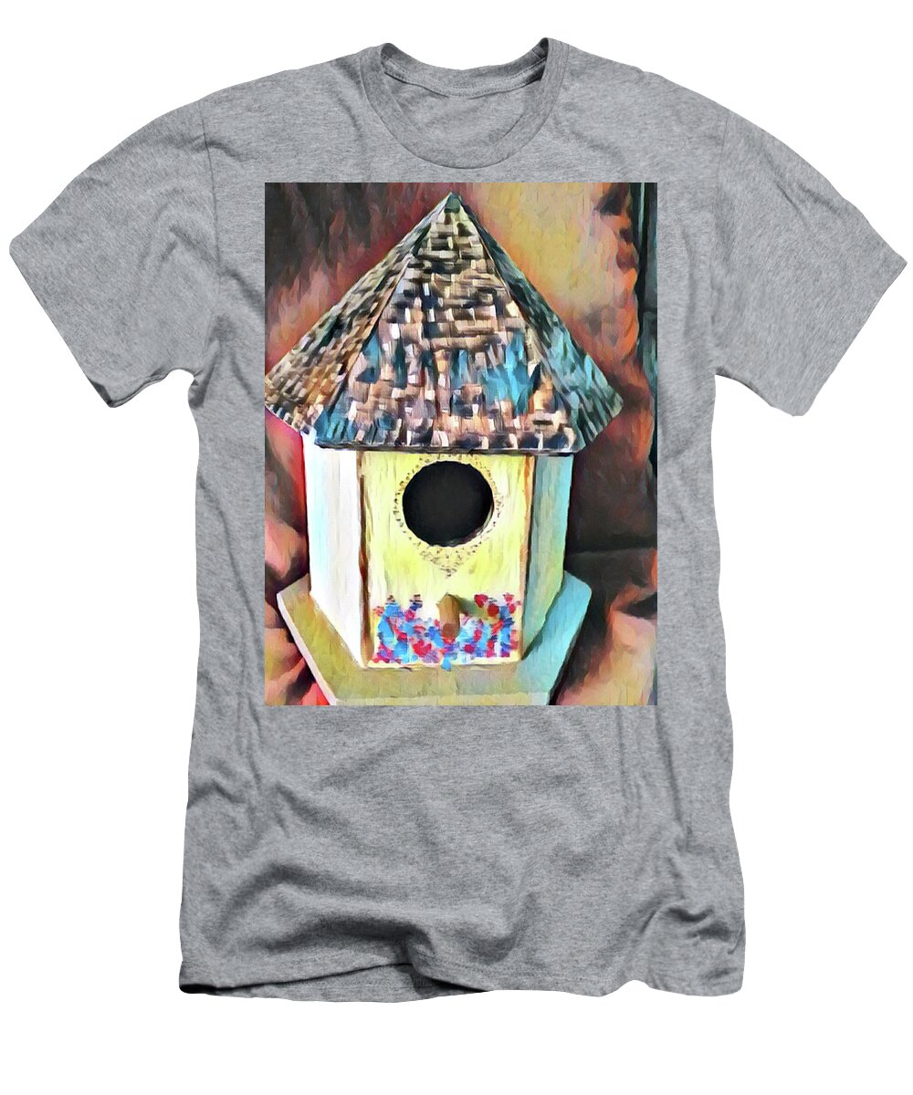  T-Shirt featuring the digital art Bird House by Christina Knight