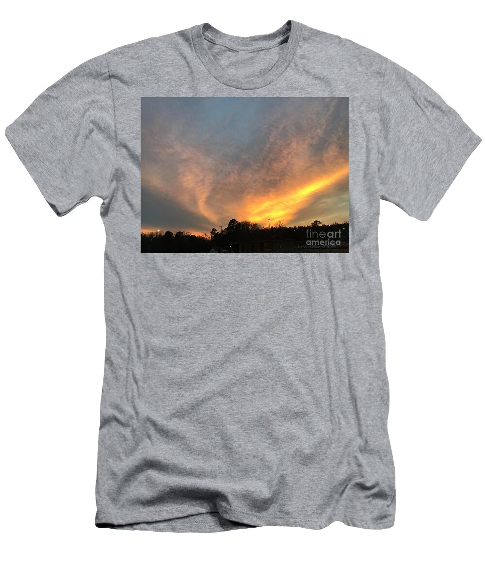Virginia Sunset T-Shirt featuring the photograph Blowout Sunset by Catherine Wilson