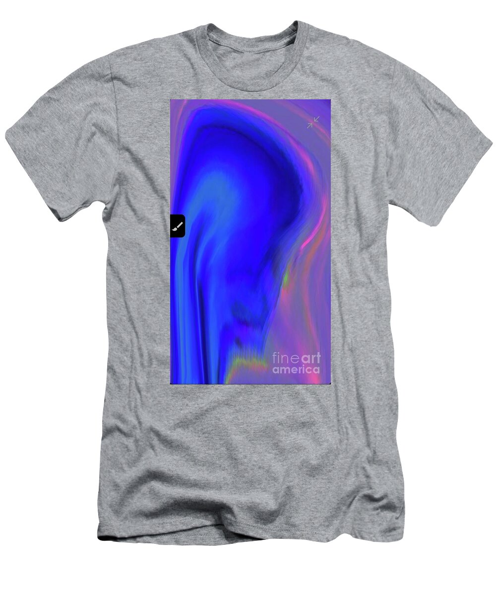  T-Shirt featuring the digital art Blue 2 by Glenn Hernandez