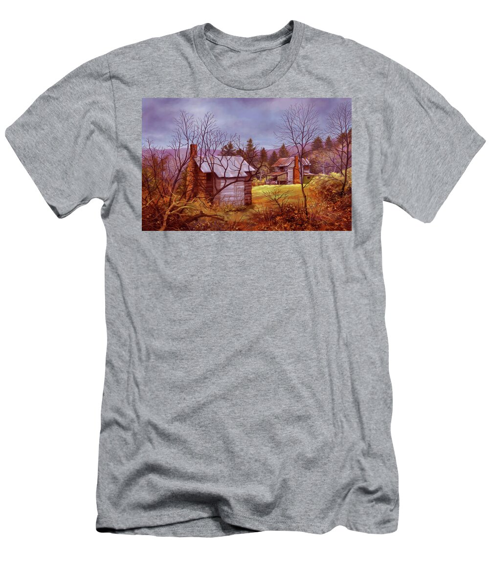 West T-Shirt featuring the painting Bluefield West Virginia by Hans Neuhart