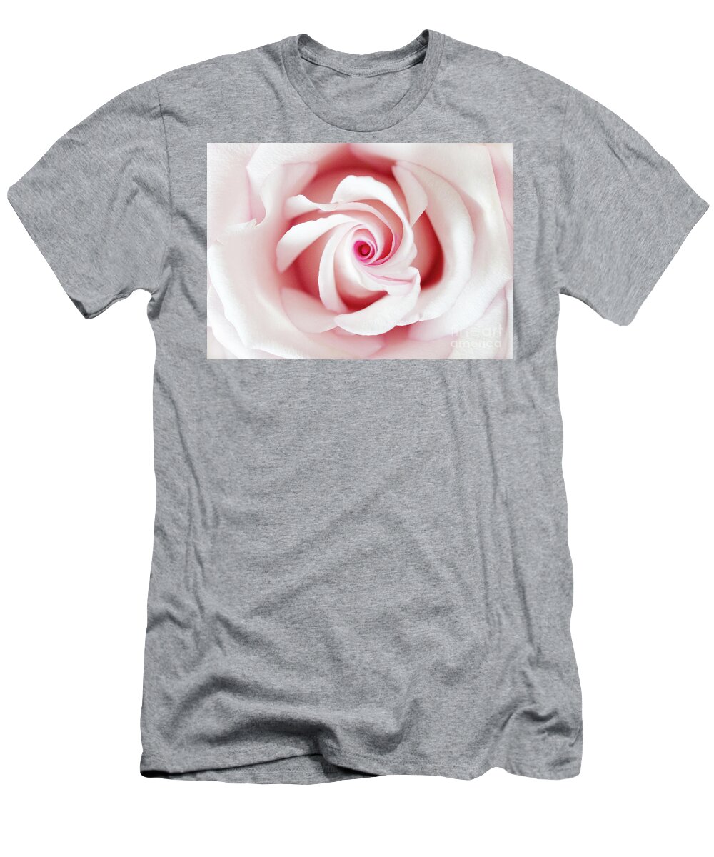 Color T-Shirt featuring the mixed media Blush Beauty Rose #1 #floral #decor #art by Anitas and Bellas Art