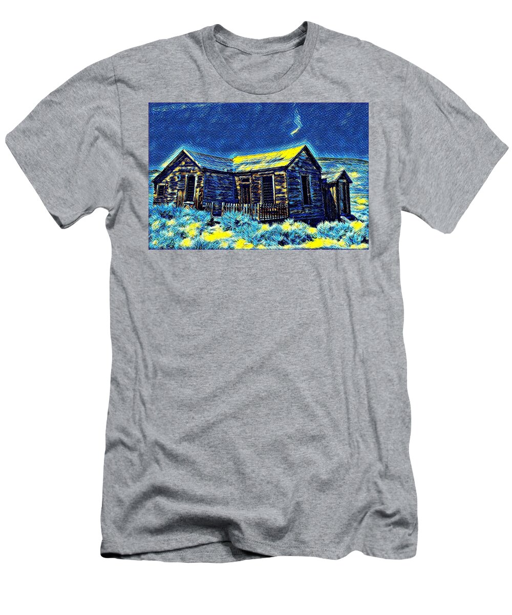 Bodie T-Shirt featuring the photograph Bodie cabin by Steven Wills