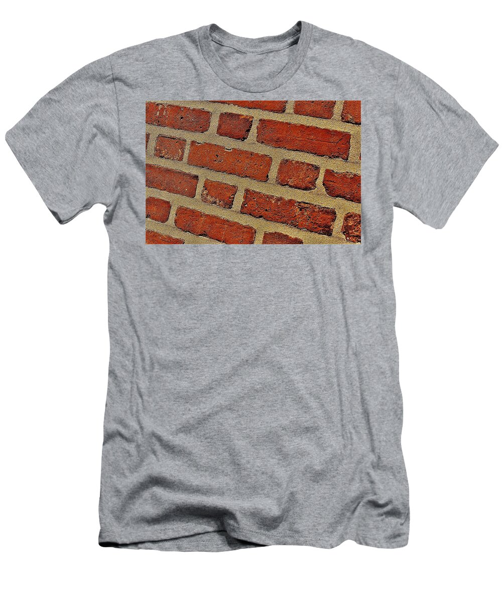 Brick Pattern Red T-Shirt featuring the photograph Brick by John Linnemeyer