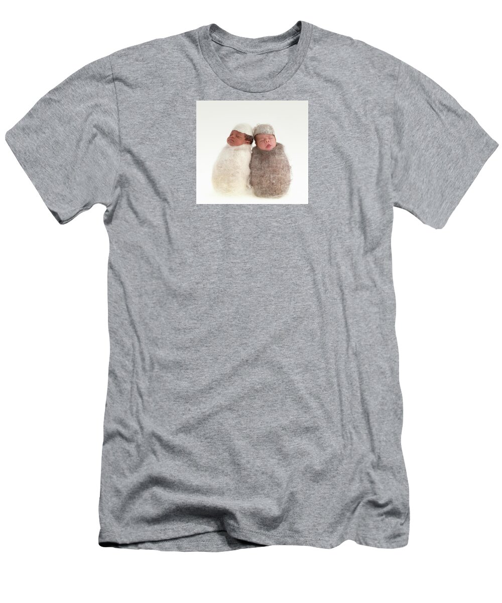 Cocoon T-Shirt featuring the photograph Brodie and Miles as Cocoons by Anne Geddes