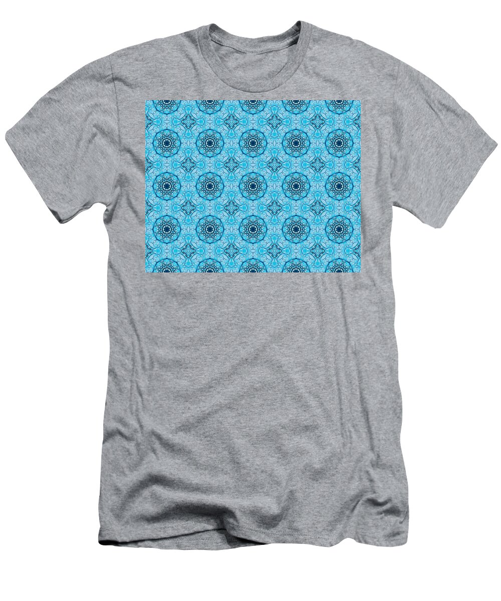 Abtract Geometric Art T-Shirt featuring the photograph Abstract Geometric Art in Blue by Caterina Christakos
