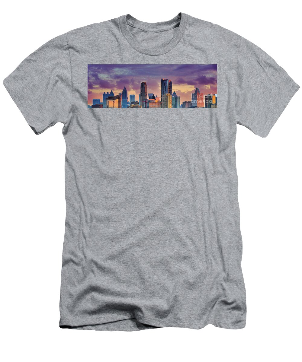 Atlanta Skyline T-Shirt featuring the photograph Buckhead Atlanta Skyline by Doug Sturgess