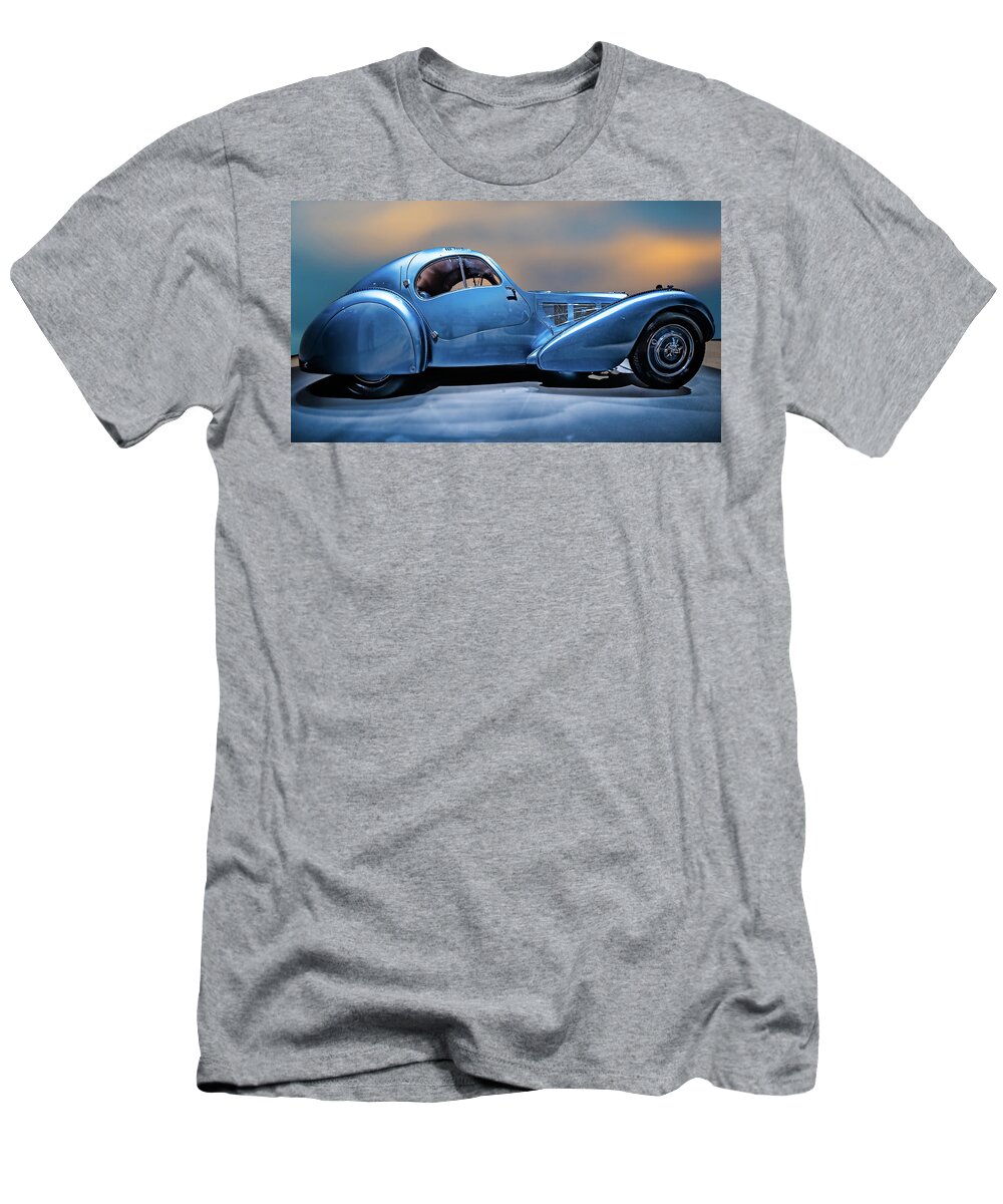 Bugatti T-Shirt featuring the photograph Bugatti Type 57sc Atlantic 1936 by Chris Lord
