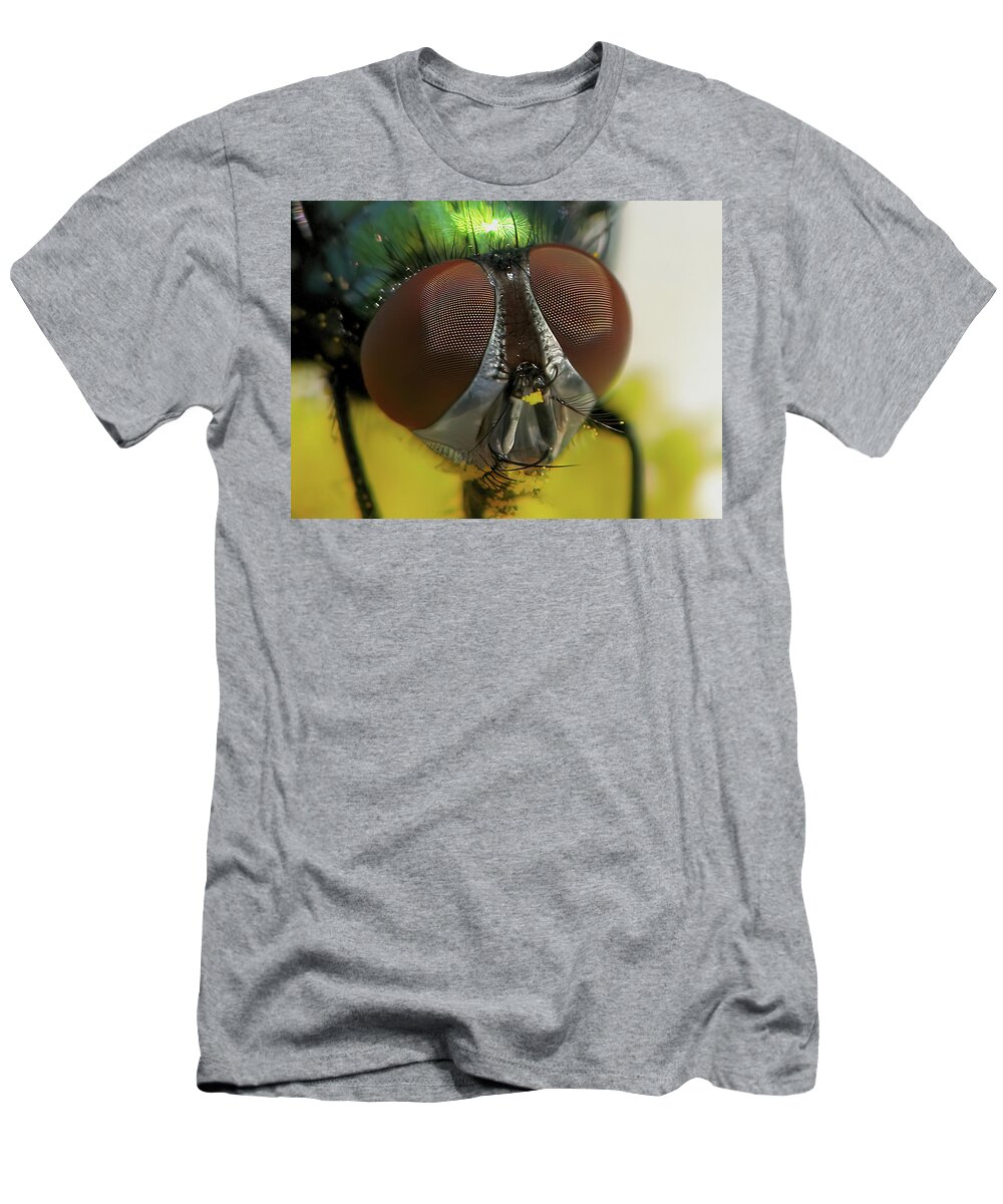 Fly T-Shirt featuring the photograph Bugged Eyed by Lens Art Photography By Larry Trager