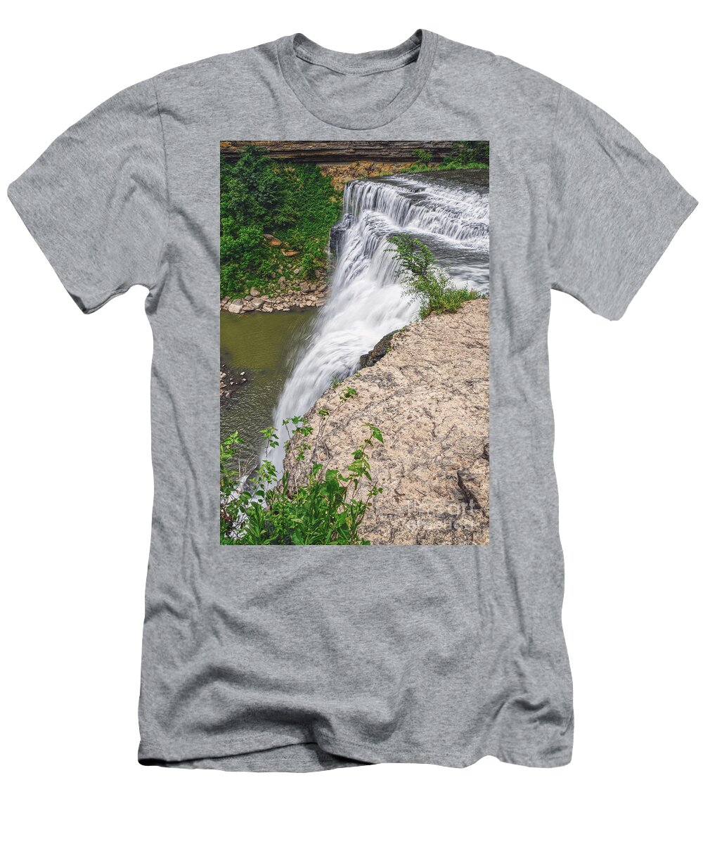 Burgess Falls State Park T-Shirt featuring the photograph Burgess Falls 4 by Phil Perkins