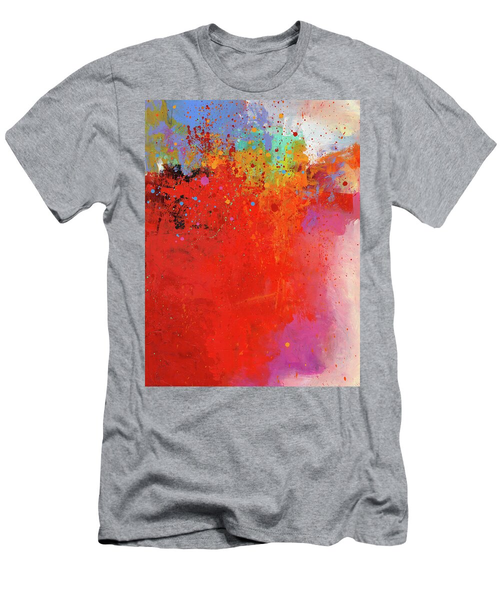 Abstract Art T-Shirt featuring the painting Burning Bright by Jane Davies