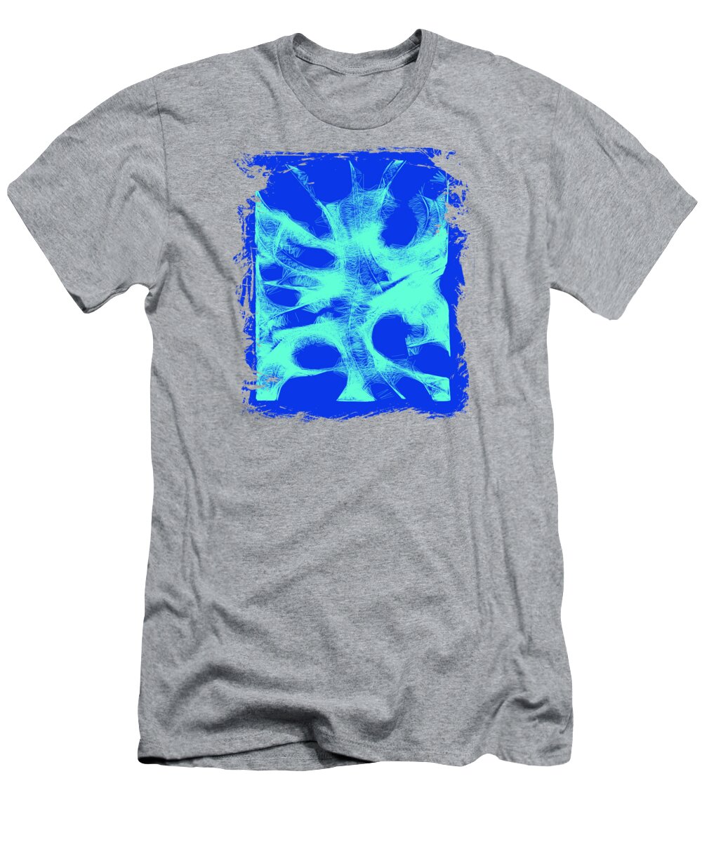 Butterfly T-Shirt featuring the digital art Buterfly blue by Ljev Rjadcenko