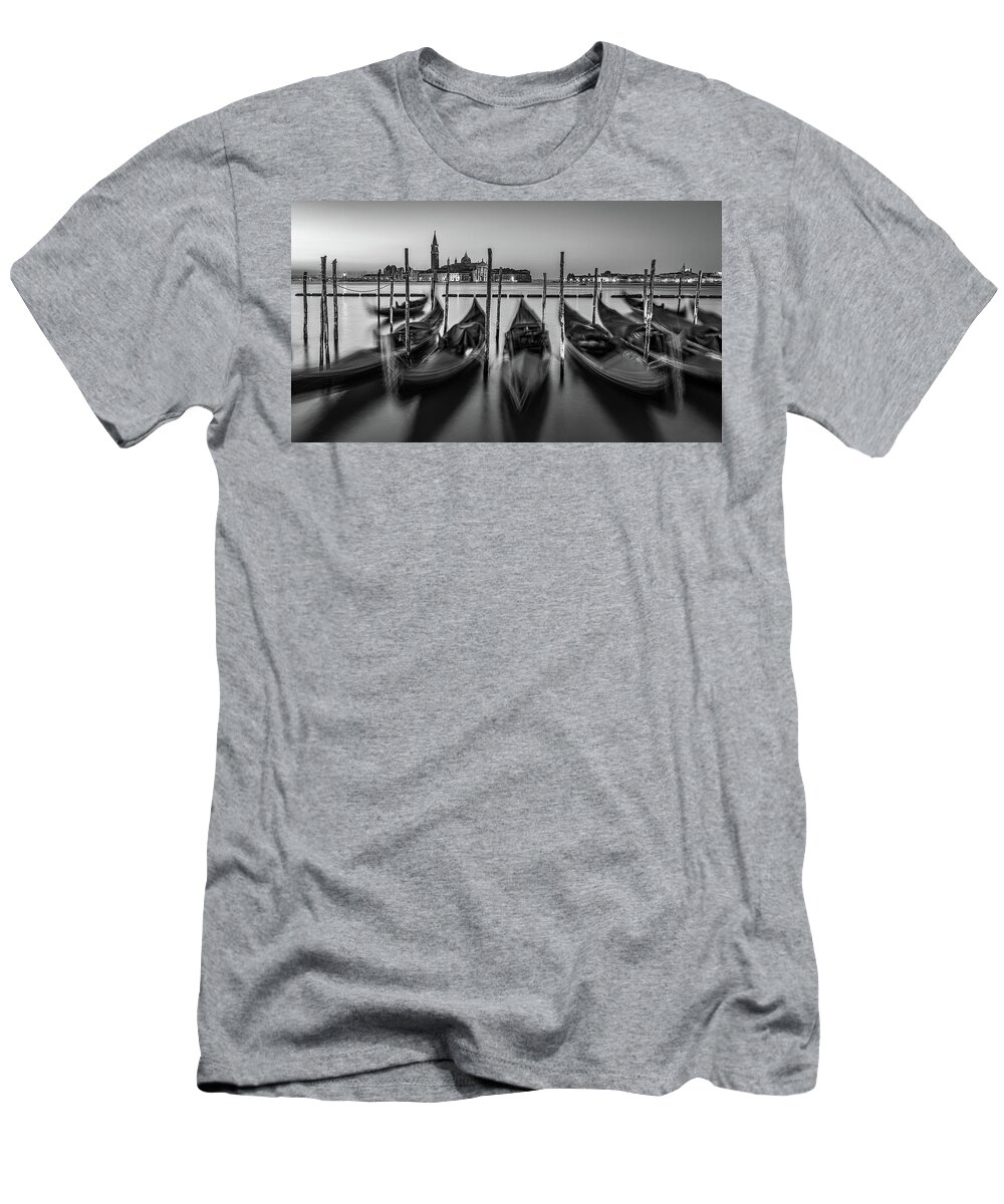 Italy T-Shirt featuring the photograph BW Study - Classic Venice by David Downs