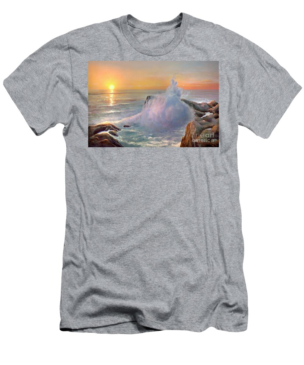 Landscape T-Shirt featuring the painting California Coast by Michael Rock