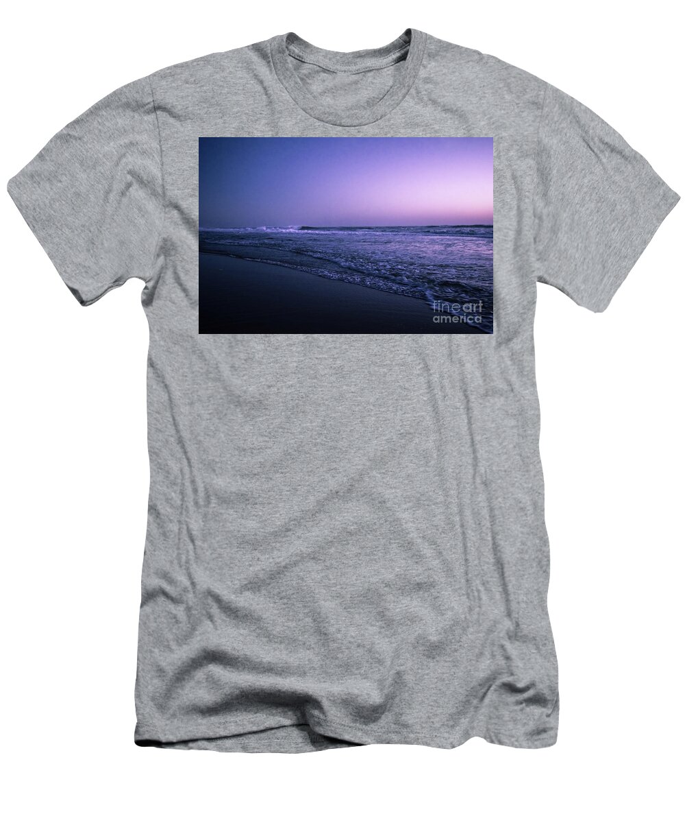 Europe T-Shirt featuring the photograph Calm night at the ocean by Hannes Cmarits