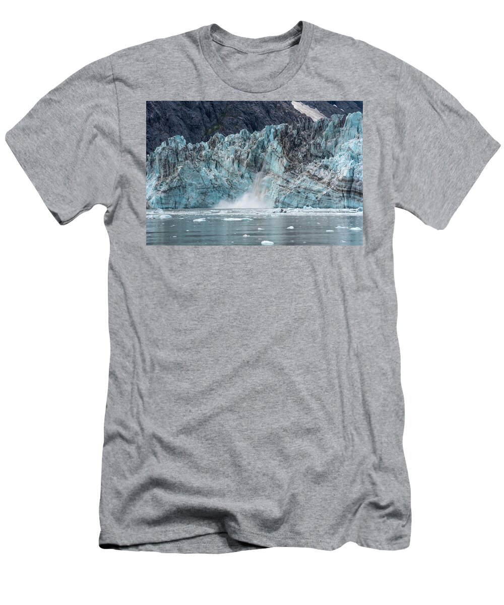 Glacier T-Shirt featuring the photograph Calving by David Kirby