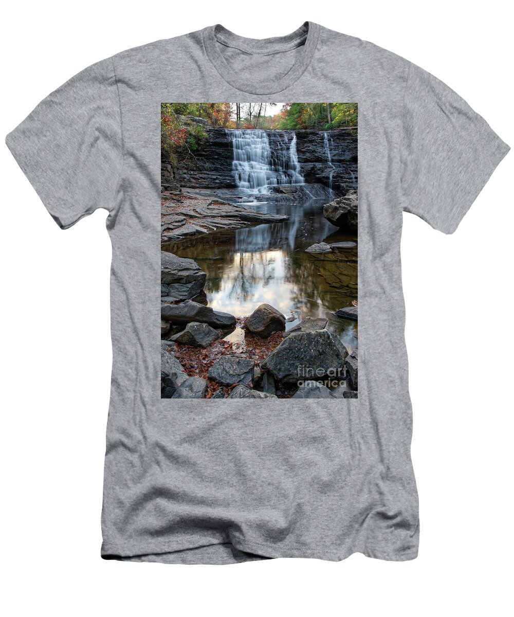 Fall Creek Falls T-Shirt featuring the photograph Cane Creek Cascades 23 by Phil Perkins