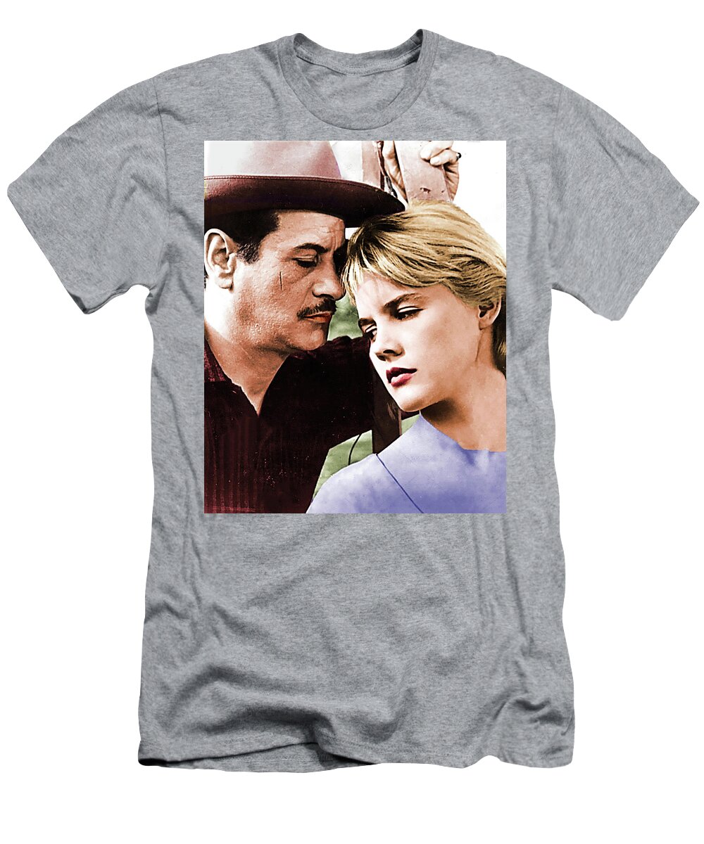 Carroll T-Shirt featuring the photograph Carroll Baker and Eli Wallach - Baby Doll by Movie World Posters