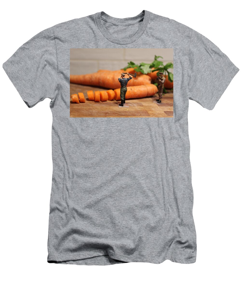 Carrot T-Shirt featuring the photograph Carrots by Army Men Around the House