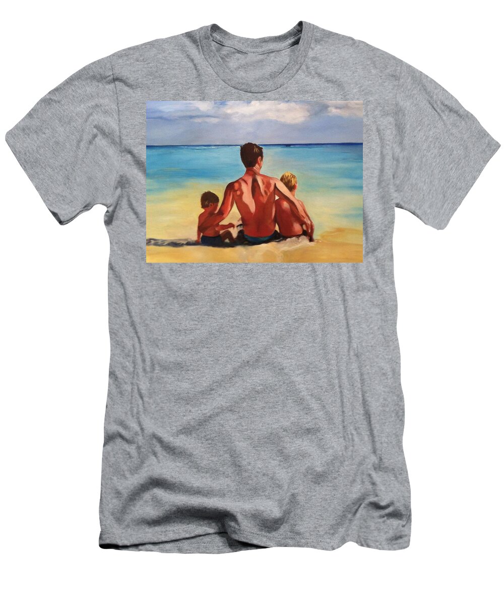 Sun T-Shirt featuring the painting Cayman Holiday by Juliette Becker