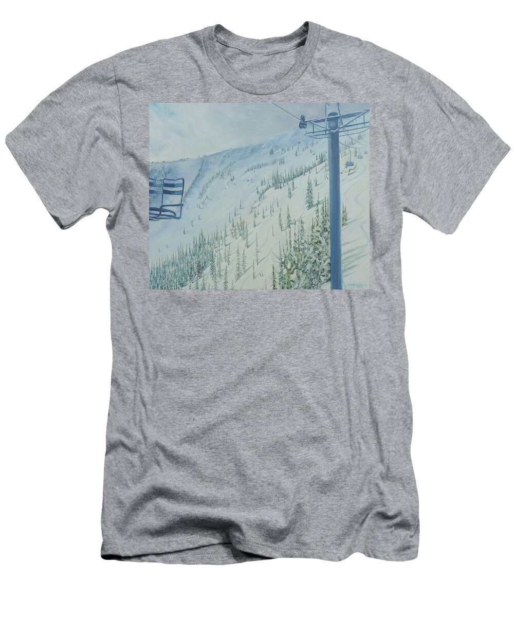 Schweitzer T-Shirt featuring the painting Chair 6 Scope by Whitney Palmer