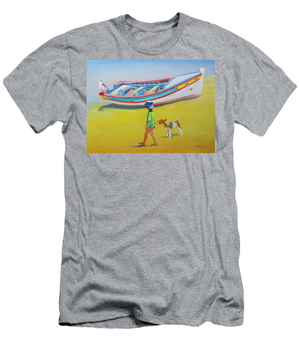 Girl T-Shirt featuring the painting Chance Meeting by Charles Stuart