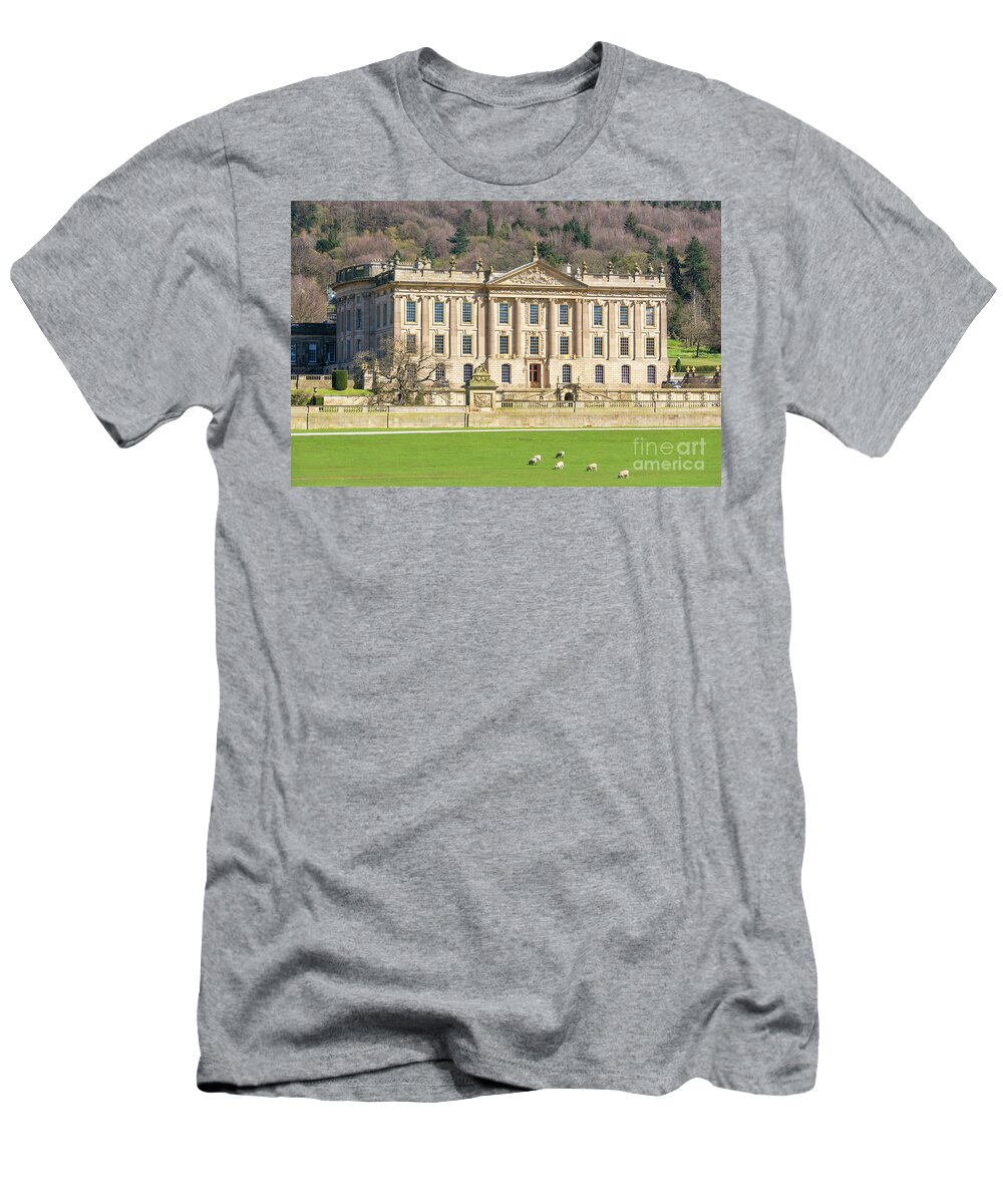 Chatsworth House T-Shirt featuring the photograph Chatsworth House, England by Neale And Judith Clark
