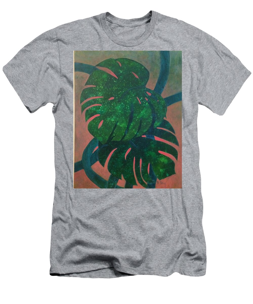 Acrylic T-Shirt featuring the painting Cheese plant #2 by Milly Tseng