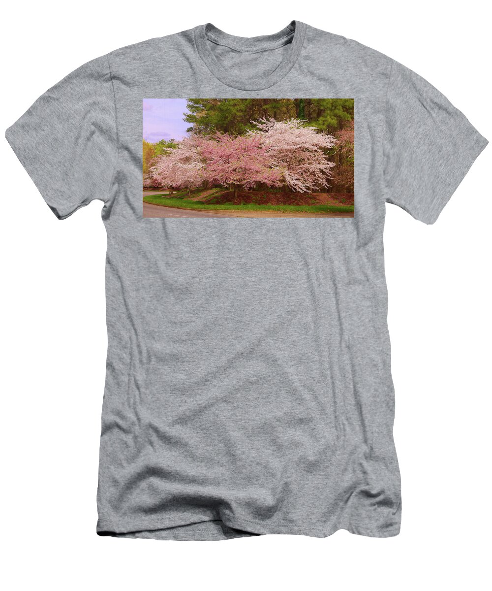 Cherry Trees T-Shirt featuring the photograph Cherry Treess by Ola Allen