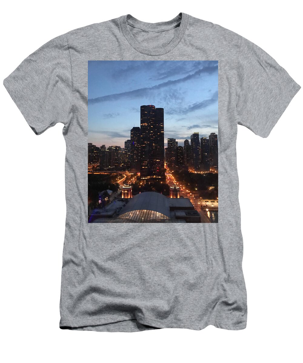 Chicago T-Shirt featuring the photograph Chicago at Dusk by Lee Darnell