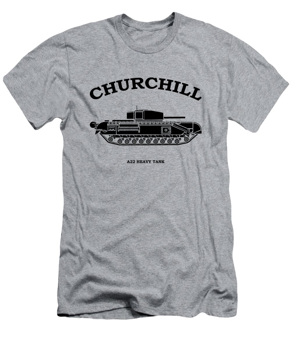 Churchill Infantry Tank T-Shirt featuring the photograph Churchill Infantry Tank by Mark Rogan