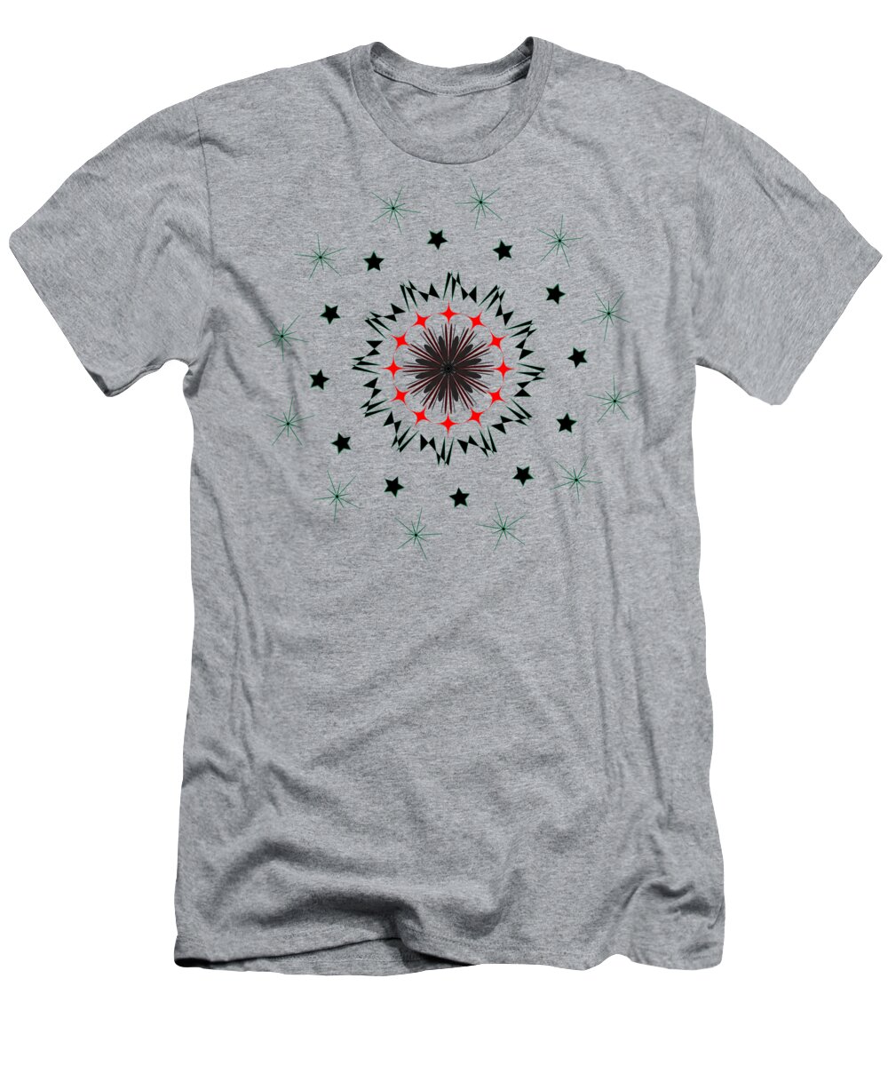 Design T-Shirt featuring the digital art Circle of stars by Cathy Harper