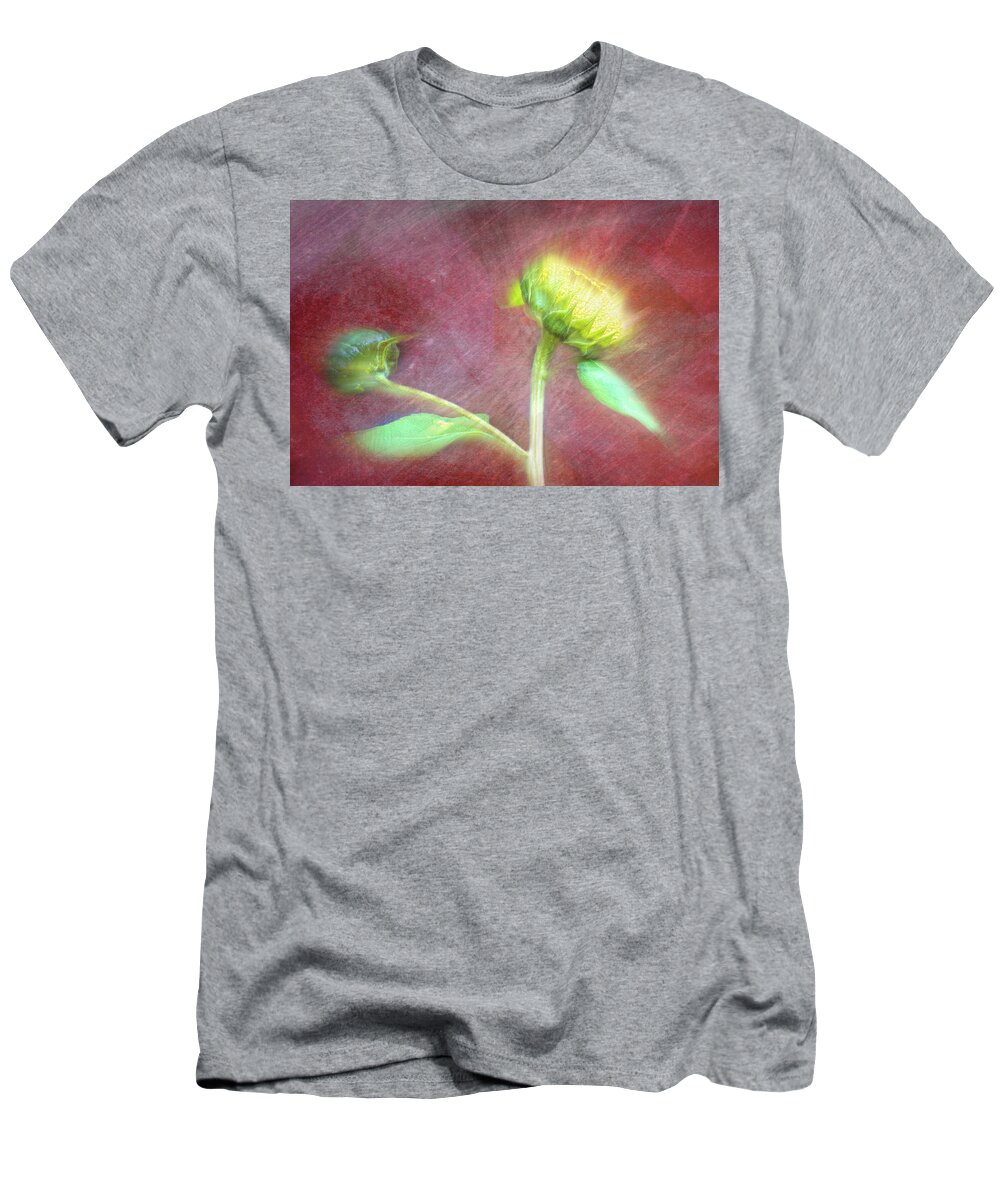 Sunflower T-Shirt featuring the photograph Colorful Bursting Sunflower by Debra Martz