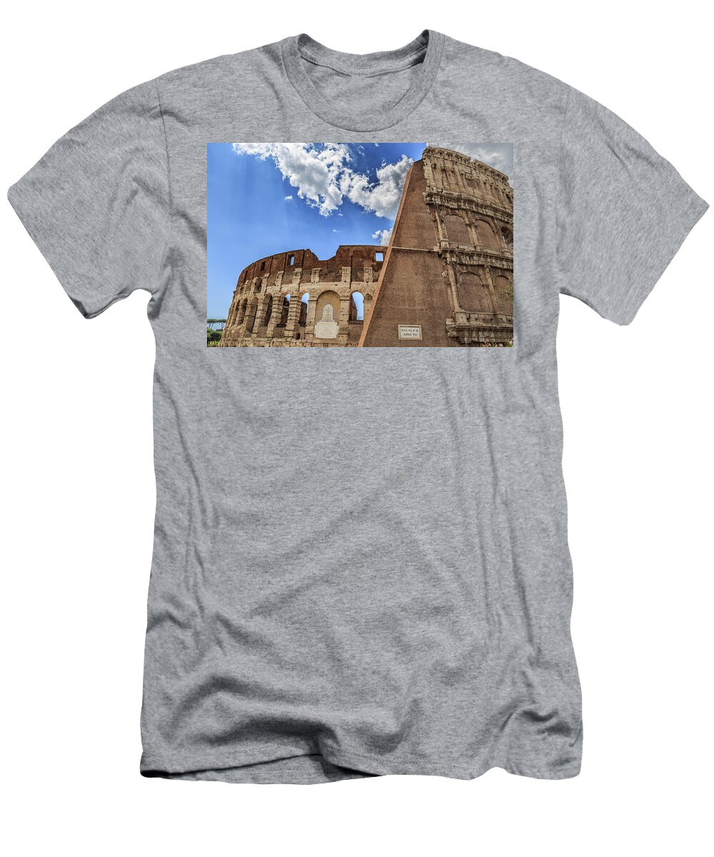 Amphitheatre T-Shirt featuring the photograph Colosseum in Rome, Italy by Fabiano Di Paolo