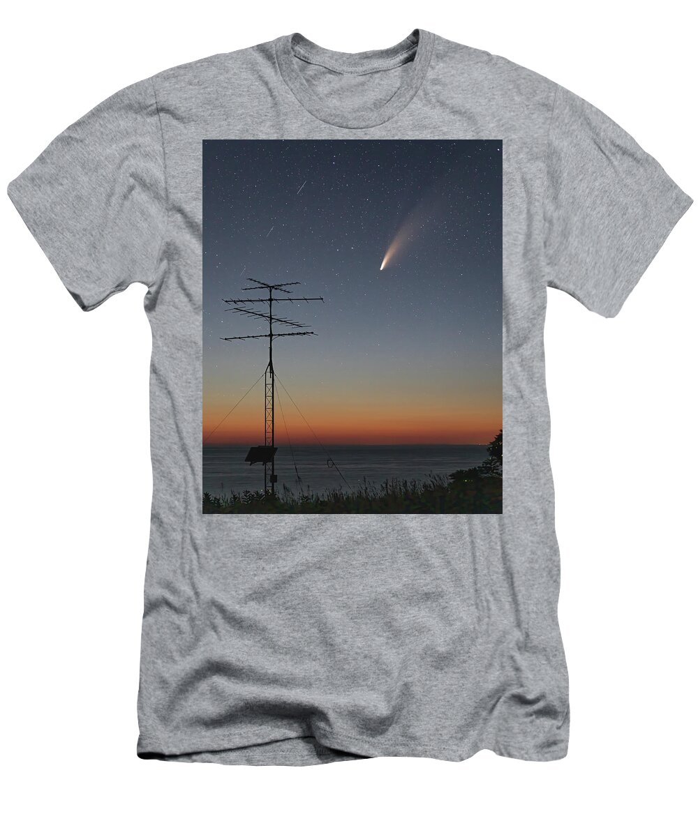 Great Lakes T-Shirt featuring the photograph Comet Neowise by Rod Best
