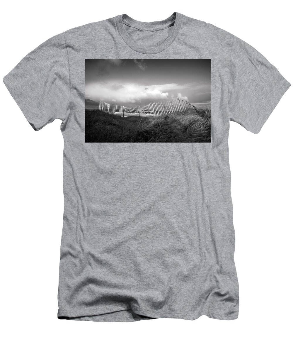 Fence T-Shirt featuring the photograph Contour Hugging Fence by Mark Callanan