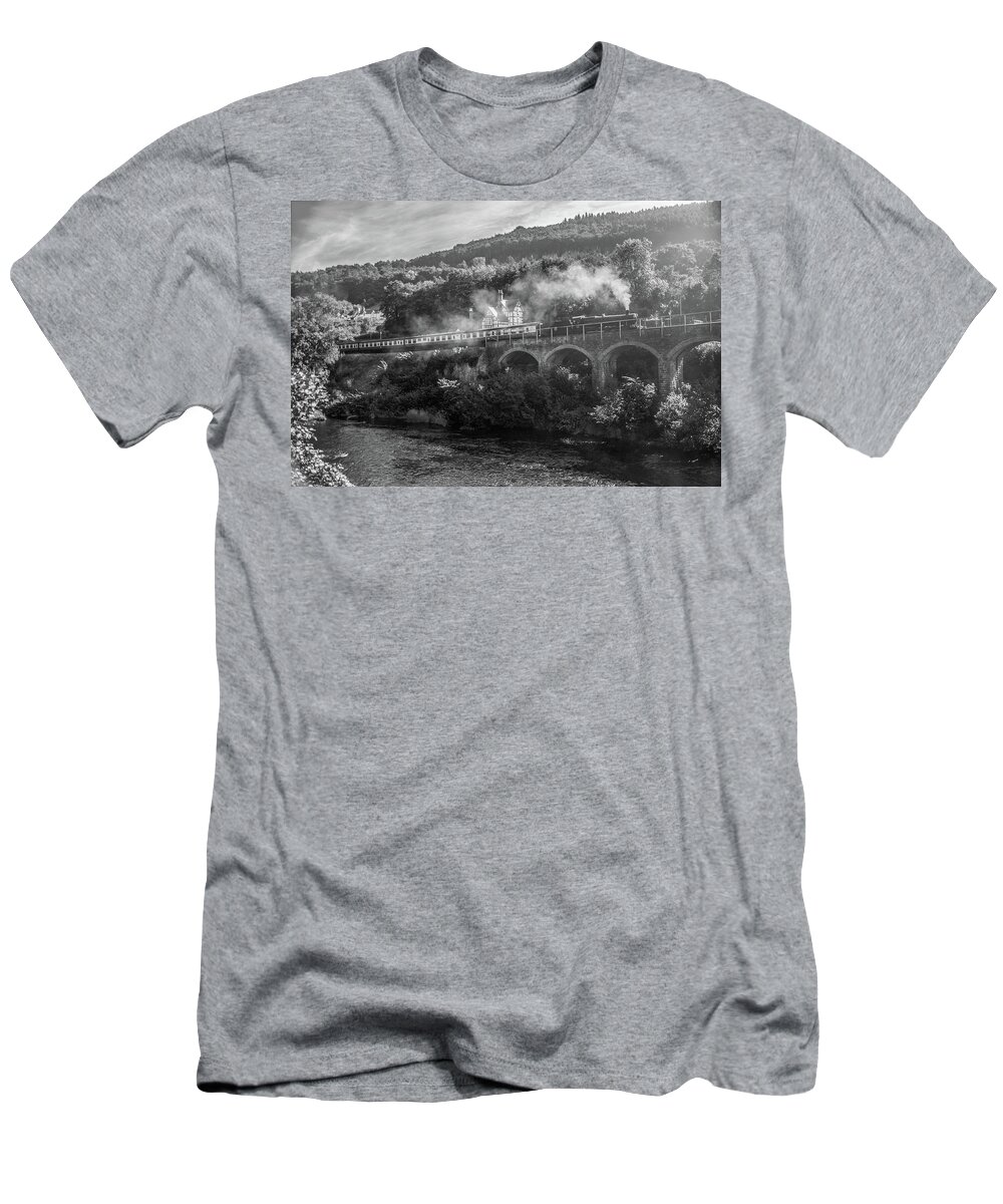 Train T-Shirt featuring the photograph Conwy Valley Railway by Rob Hemphill