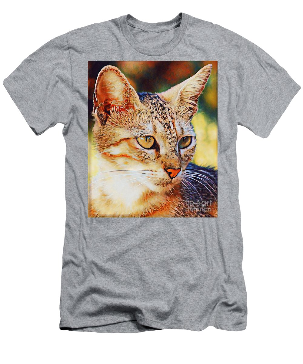 Cats T-Shirt featuring the photograph Copper Kitty by Joanne Carey