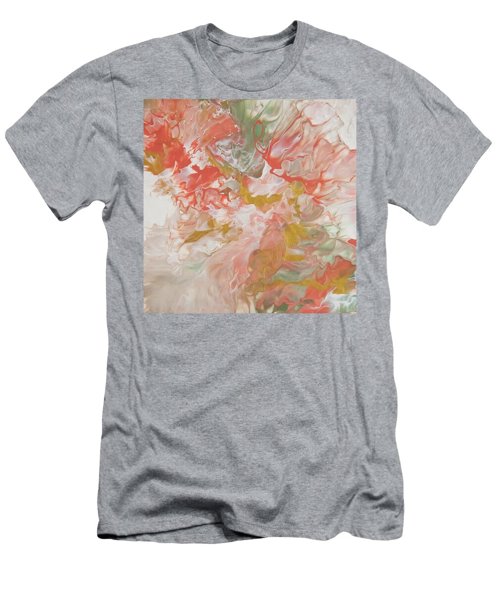 Coral T-Shirt featuring the mixed media Coral 1 by Aimee Bruno