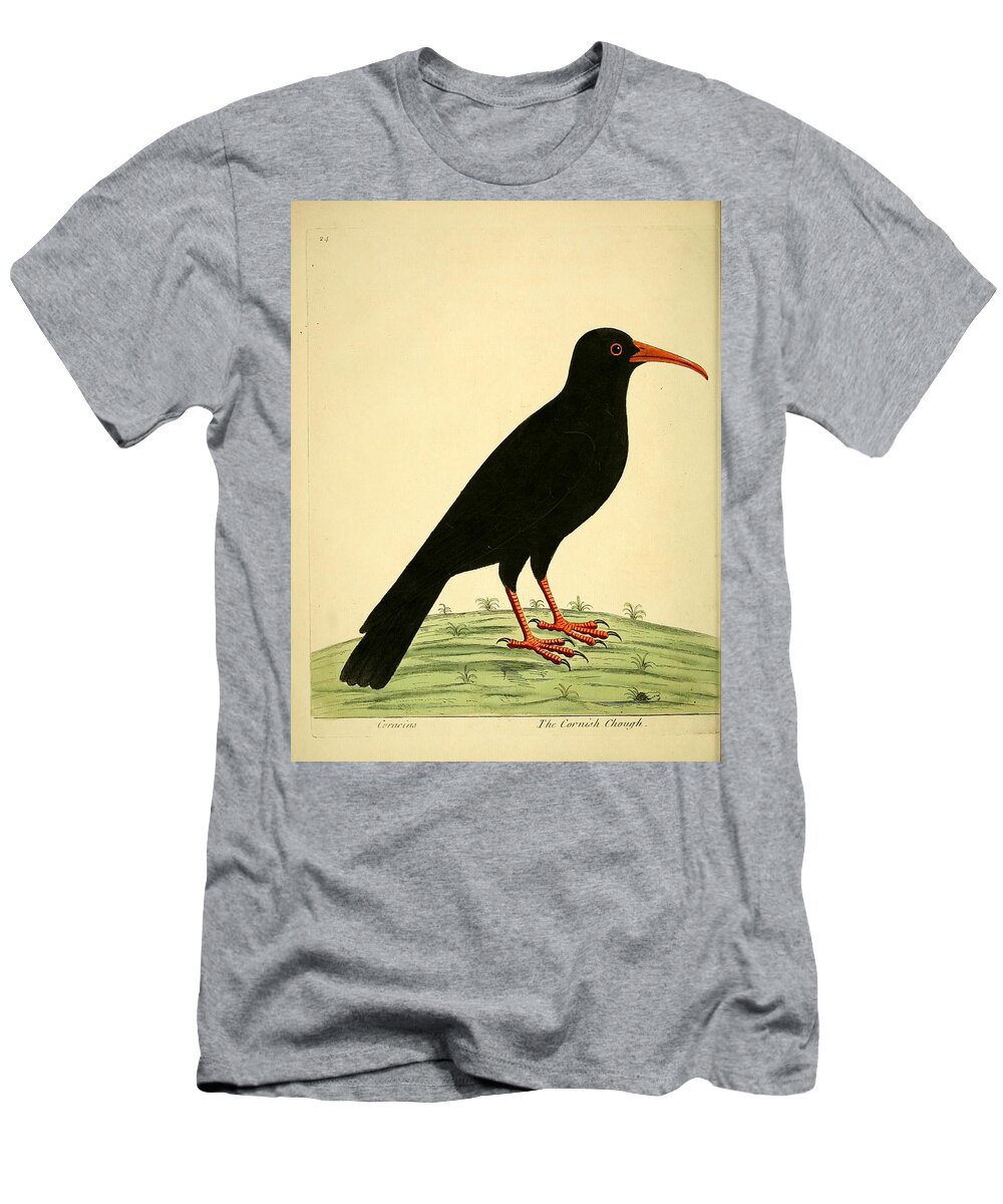 John T-Shirt featuring the mixed media Cornish Chough by World Art Collective