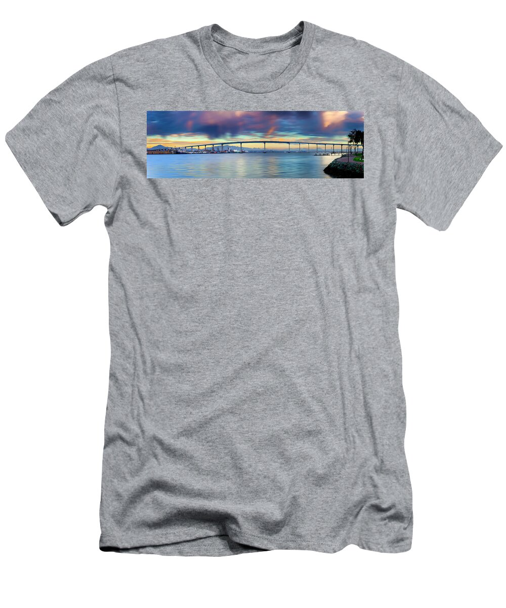Coranado Bridge T-Shirt featuring the photograph Coronado Pastels by Sean Davey